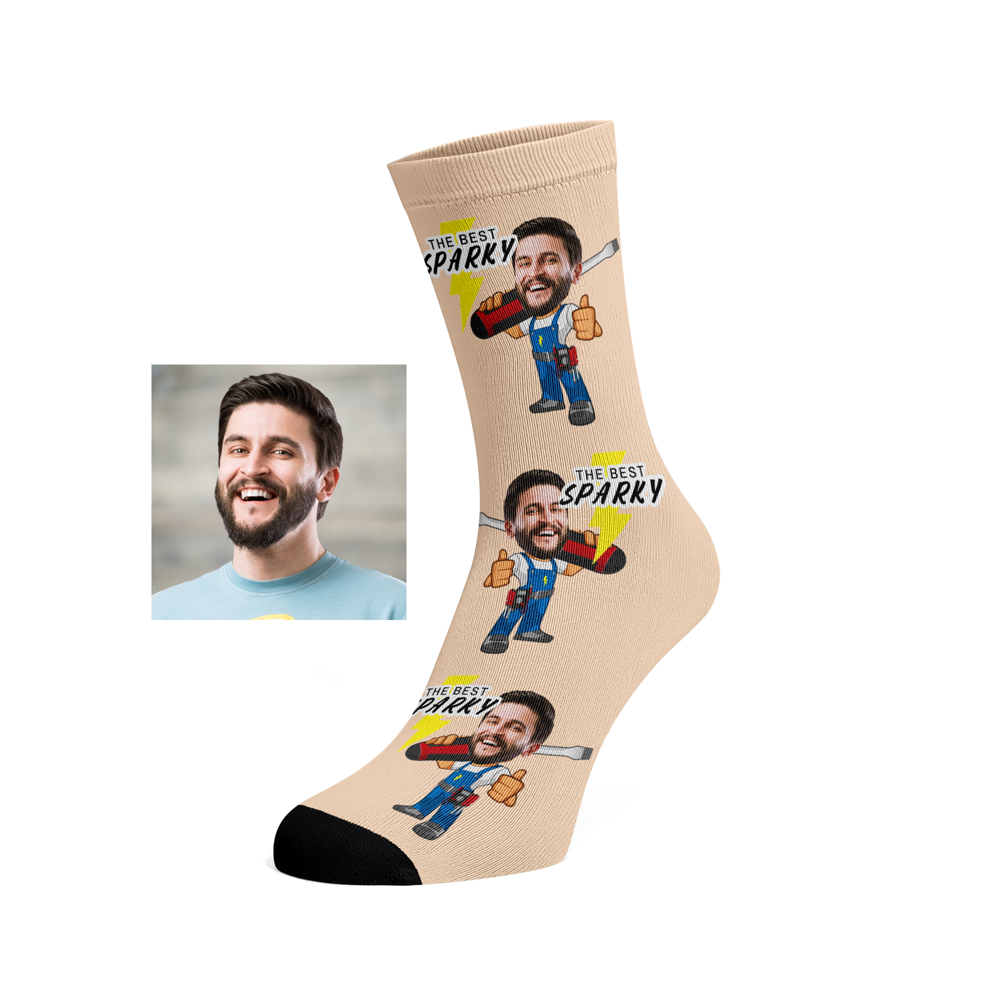 Custom Face Sparky Socks