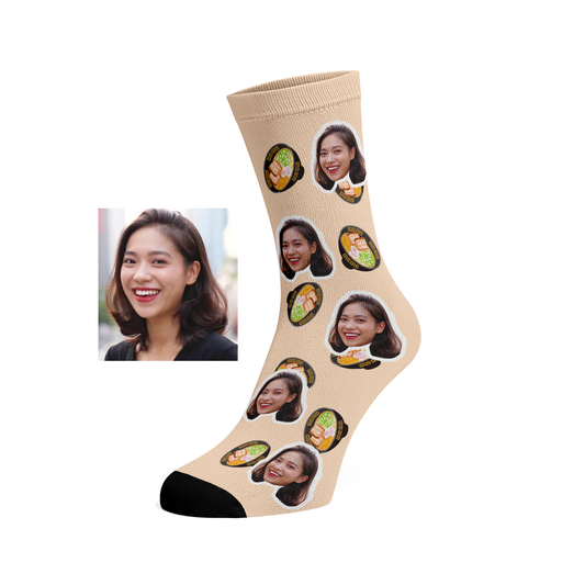 Custom Face Ramen Socks