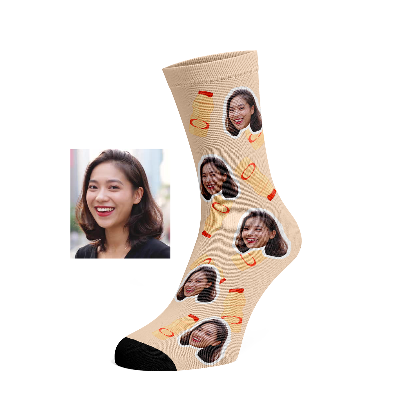 Custom Face Yakult Socks