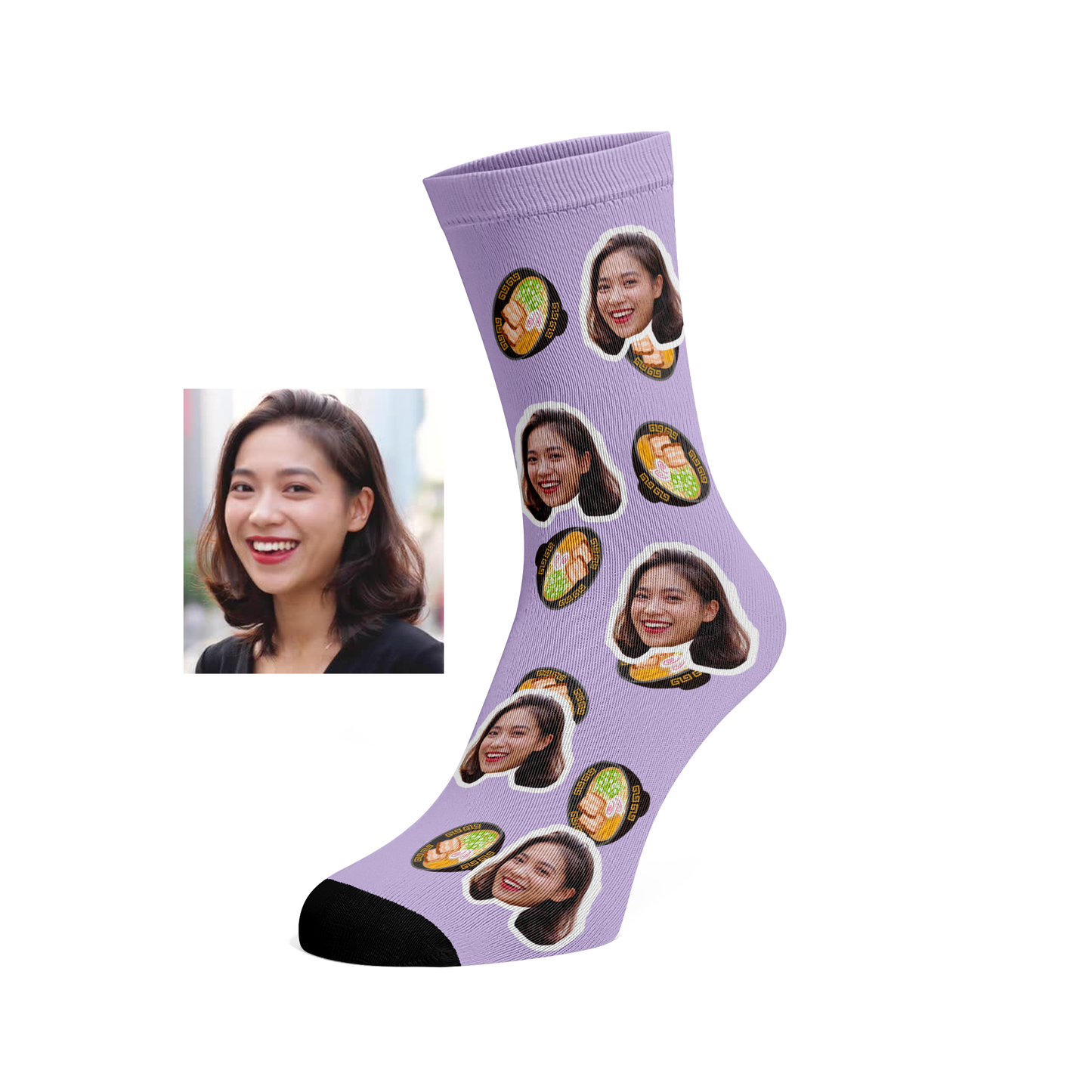 Custom Face Ramen Socks