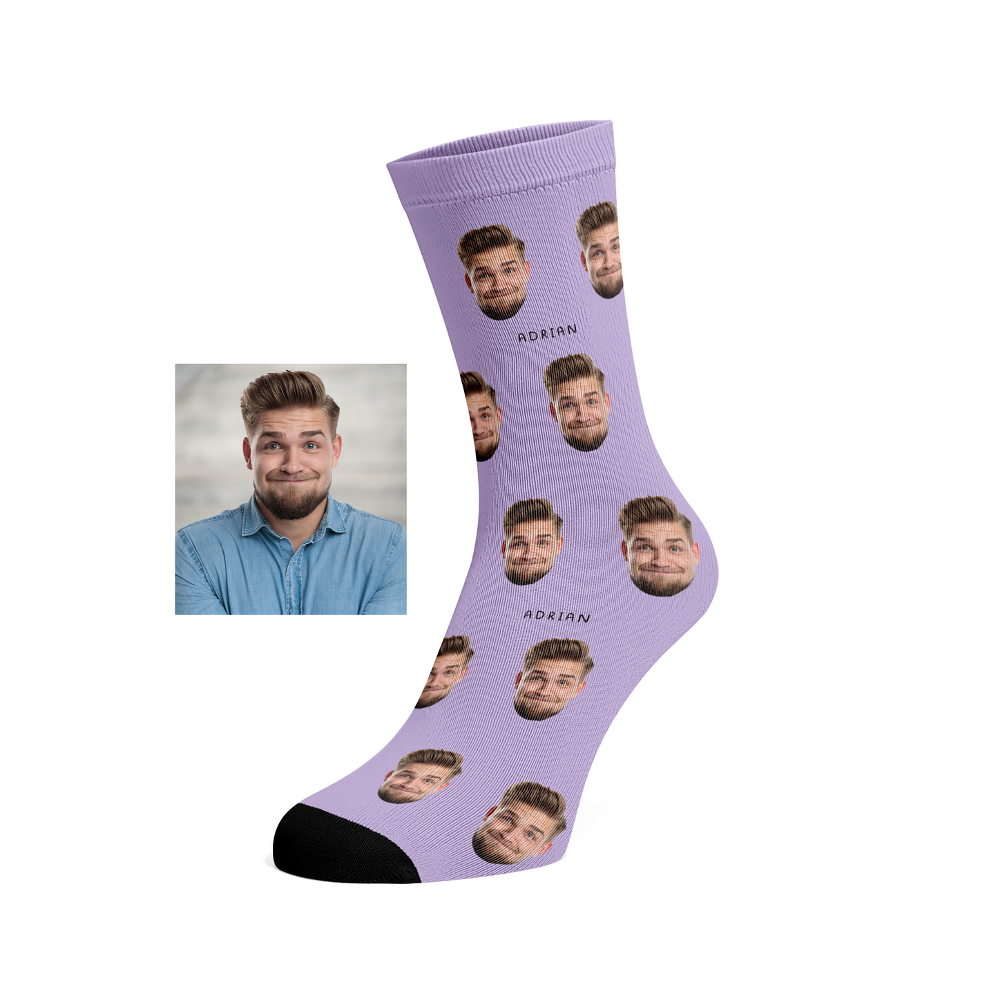 Custom Face socks (name)