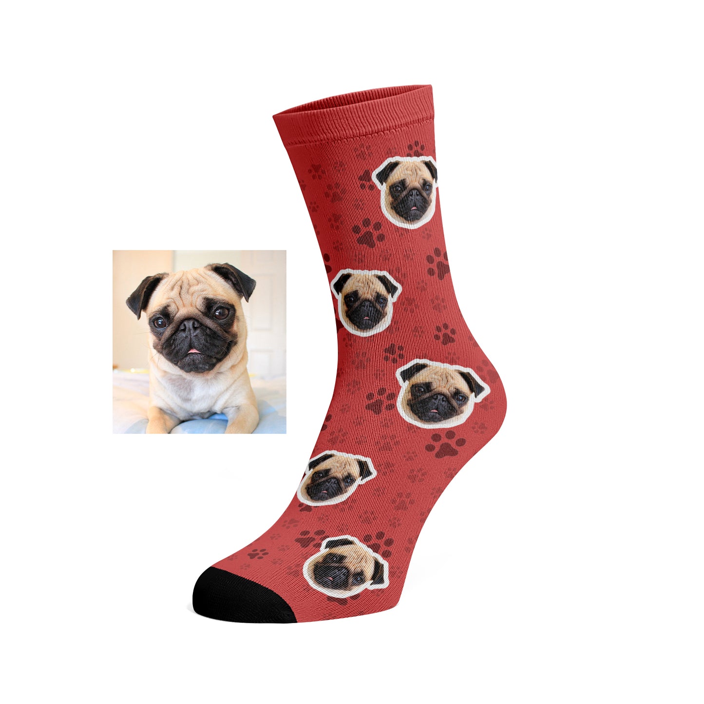 Custom Pet (paw background) socks