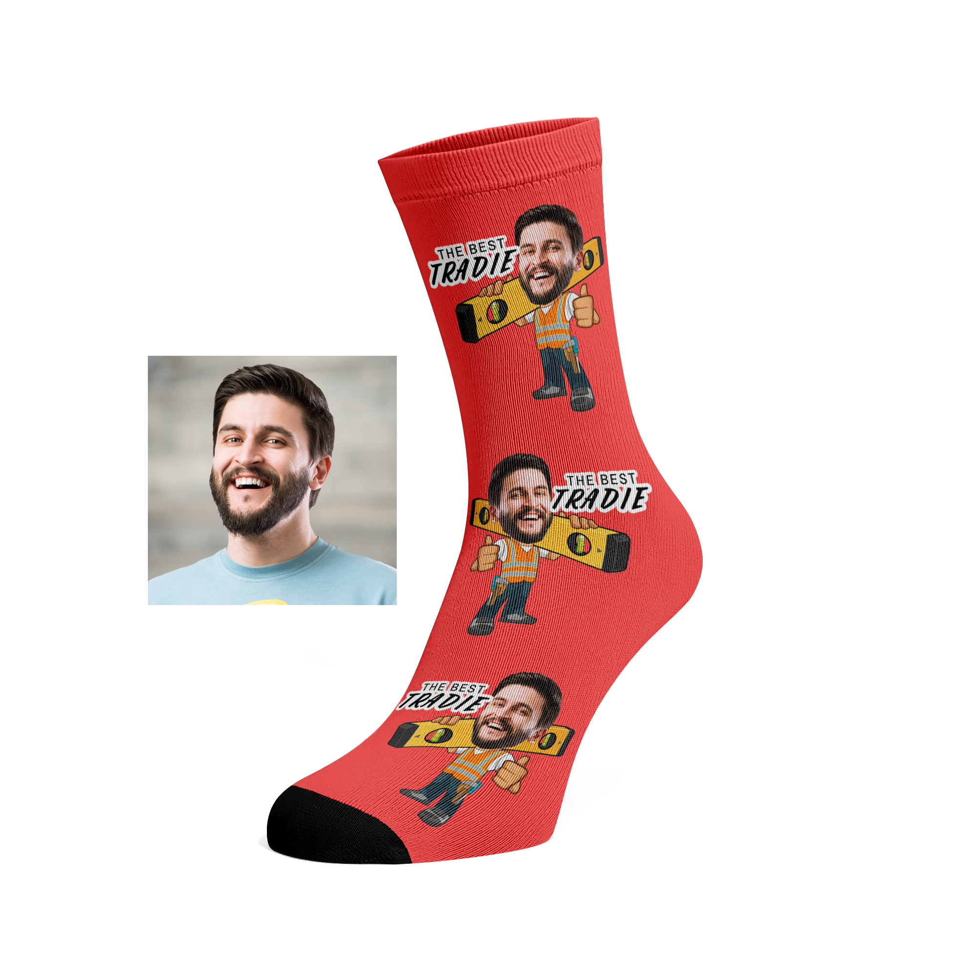 Custom Face Tradie Socks – Four Feet socks