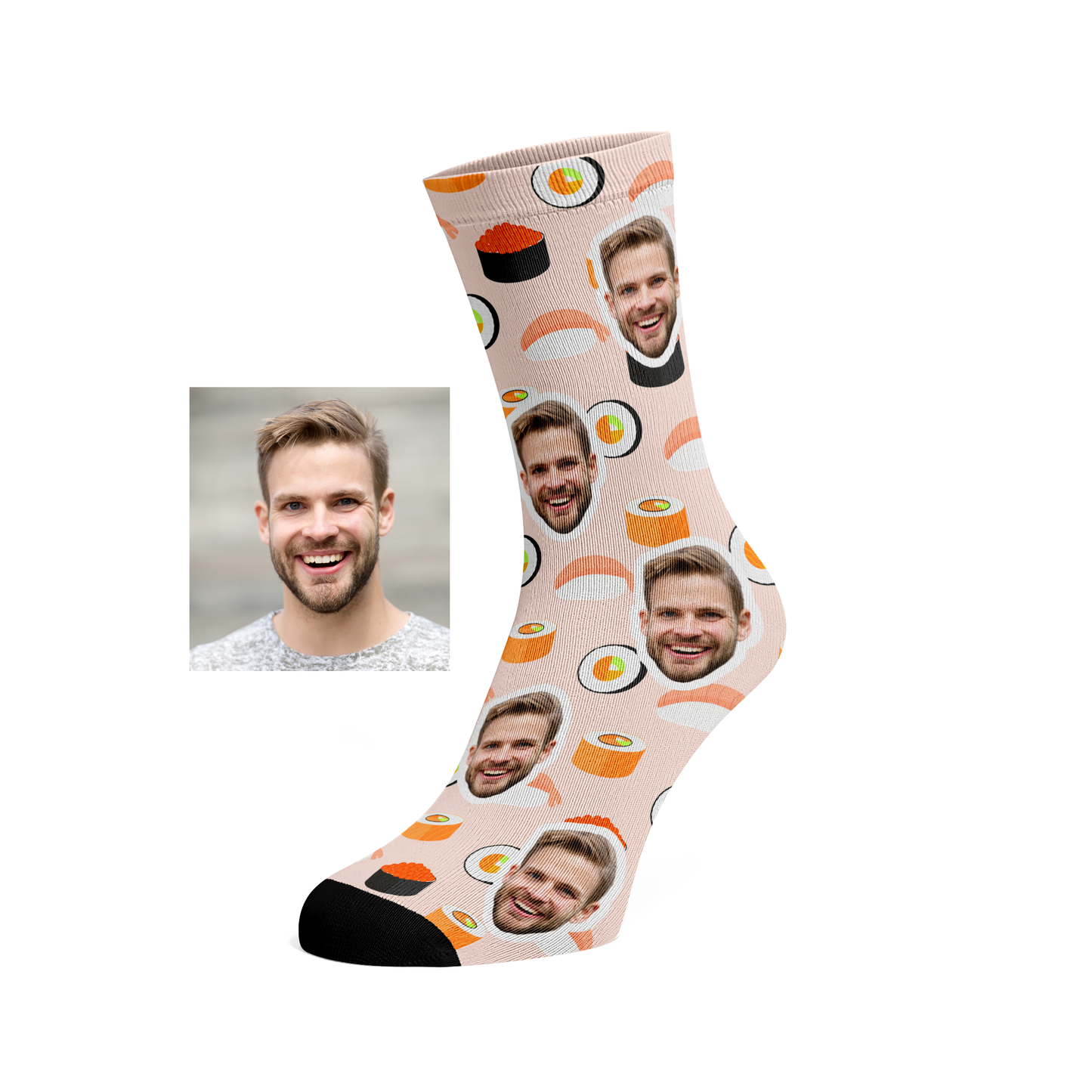 Custom Face Sushi socks