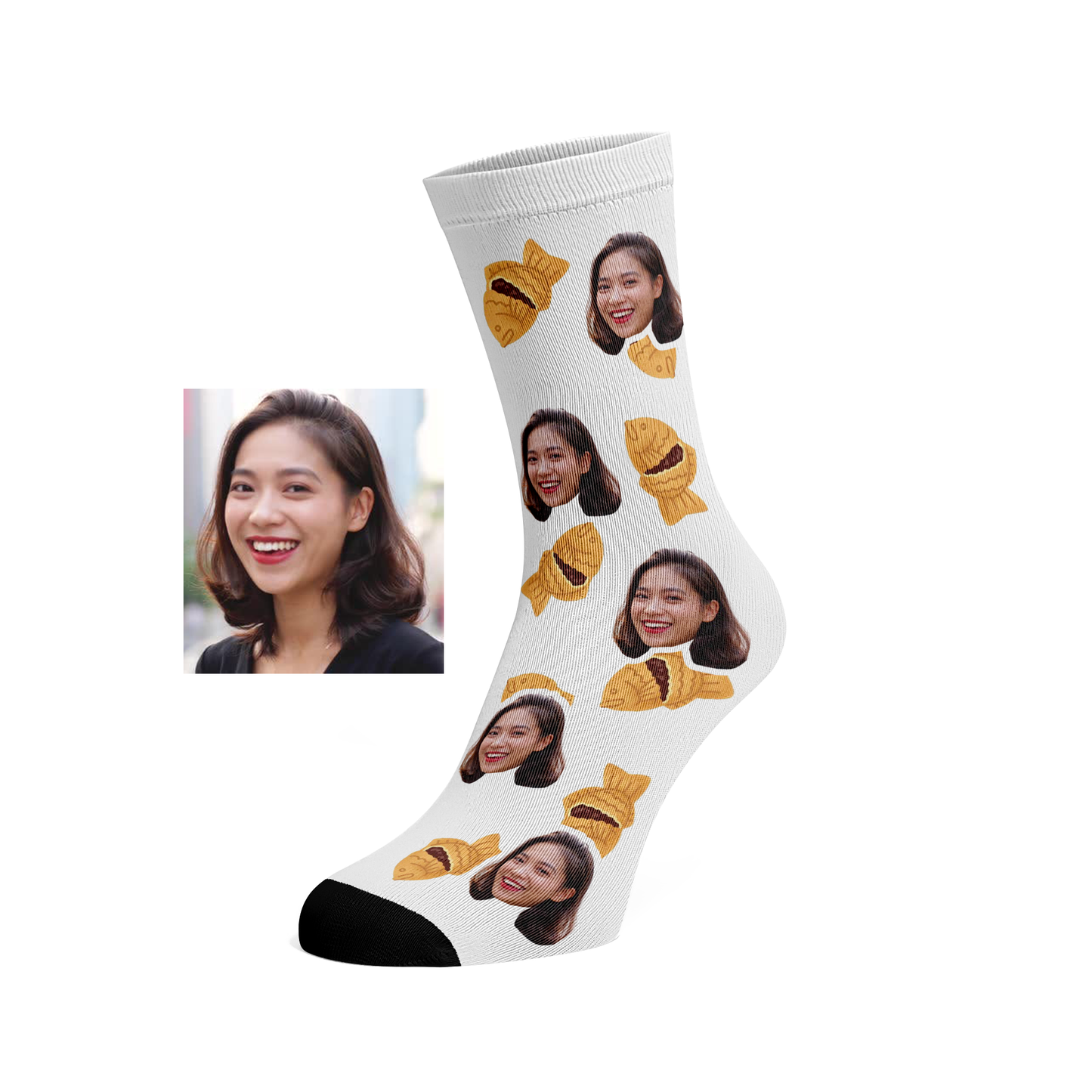 Custom Face Taiyaki Socks