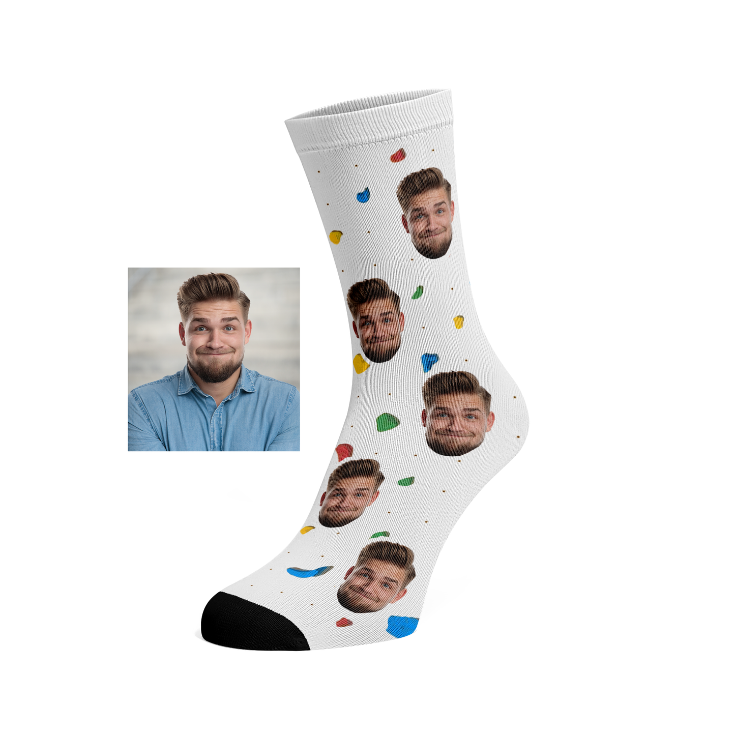 Custom Face Rock Climbing/Bouldering socks