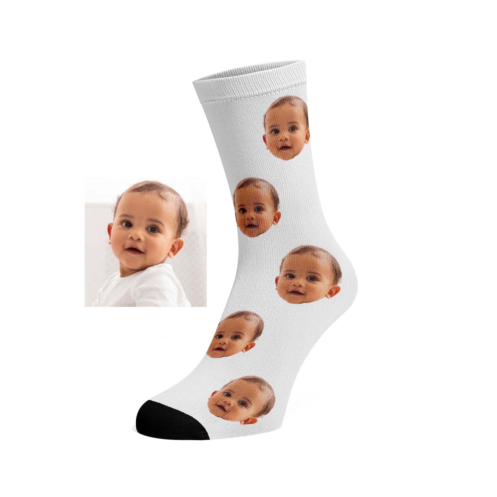 Baby face on hot sale socks