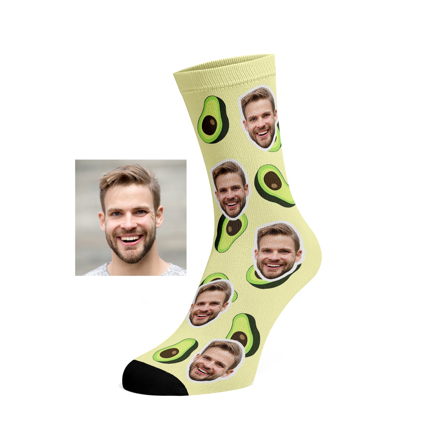 Custom Face Avocado socks