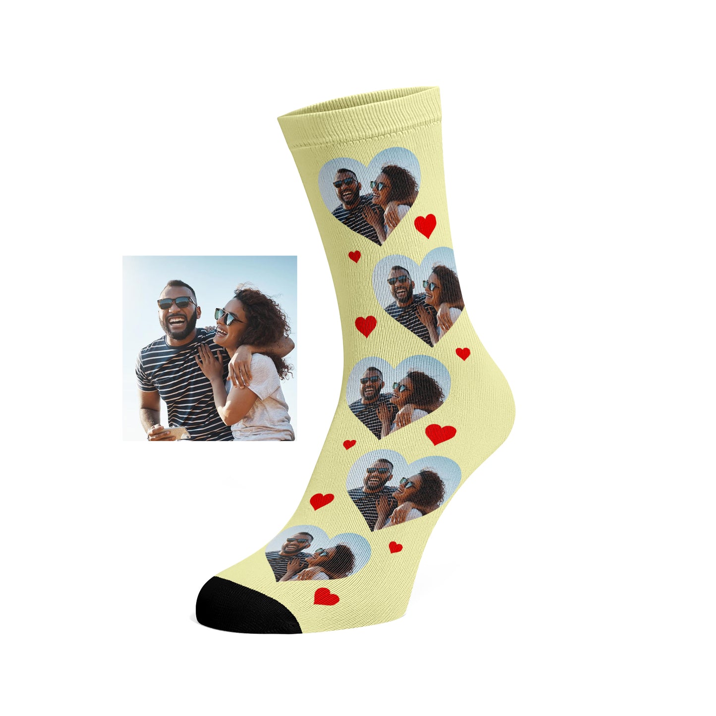 Custom Love Heart Couple socks